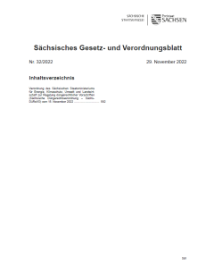 Sächsisches Gesetz- und Verordnungsblatt Heft 32/2022