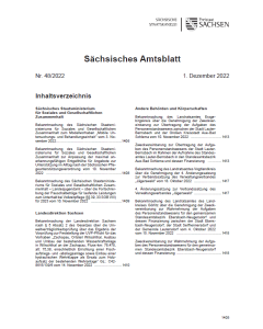 Sächsisches Amtsblatt Heft 48/2022