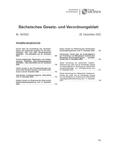 Sächsisches Gesetz- und Verordnungsblatt Heft 34/2022