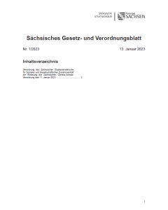 Sächsisches Gesetz- und Verordnungsblatt Heft 1/2023