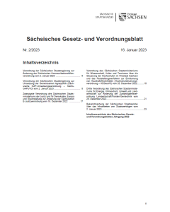 Sächsisches Gesetz- und Verordnungsblatt Heft 2/2023