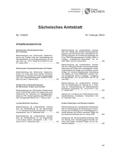 Sächsisches Amtsblatt Heft 7/2023