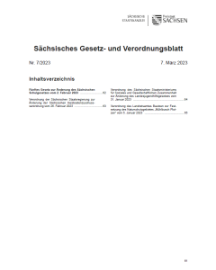 Sächsisches Gesetz- und Verordnungsblatt Heft 7/2023