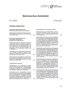 Sächsisches Amtsblatt Heft 14/2023