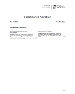 Sächsisches Amtsblatt Heft 19/2023