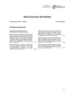 Sächsisches Amtsblatt Sonderdruck Heft 2/2023