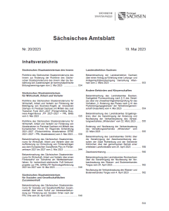 Sächsisches Amtsblatt Heft 20/2023