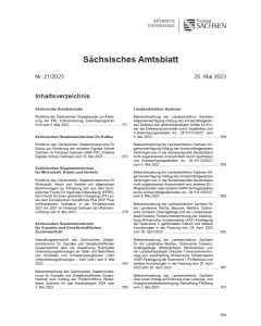 Sächsisches Amtsblatt Heft 21/2023
