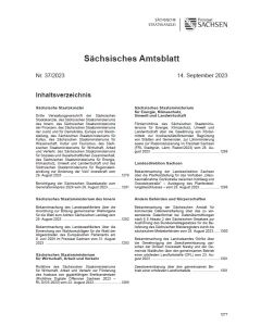Sächsisches Amtsblatt Heft 37/2023