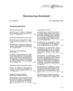 Sächsisches Amtsblatt Heft 39/2023