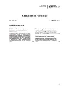 Sächsisches Amtsblatt Heft 40/2023