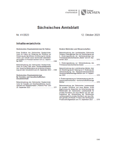 Sächsisches Amtsblatt Heft 41/2023