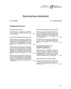 Sächsisches Amtsblatt Heft 42/2023