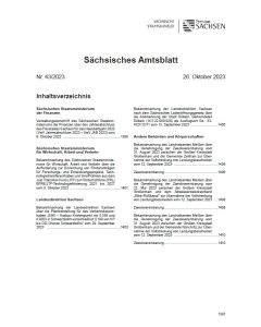 Sächsisches Amtsblatt Heft 43/2023