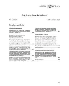 Sächsisches Amtsblatt Heft 44/2023