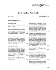 Sächsisches Amtsblatt Heft 46/2023