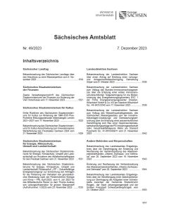 Sächsisches Amtsblatt Heft 49/2023