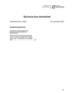 Sächsisches Amtsblatt Sonderdruck Heft 3/2023
