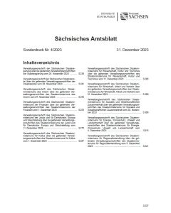 Sächsisches Amtsblatt Sonderdruck Heft 4/2023