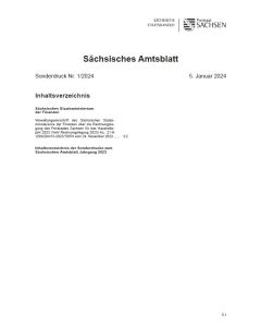 Sächsisches Amtsblatt Sonderdruck Heft 1/2024