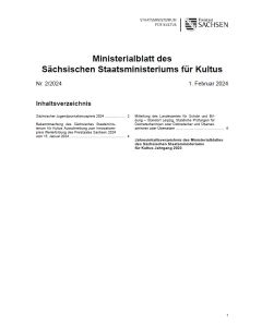 Ministerialblatt des Sächsischen Staatsministeriums für Kultus Heft 02/2024