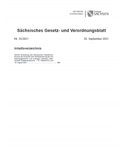 Sächsisches Gesetz- und Verordnungsblatt Heft 35/2021