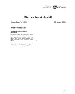 Sächsisches Amtsblatt Sonderdruck Heft 1/2022