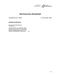 Sächsisches Amtsblatt Sonderdruck Heft 5/2024