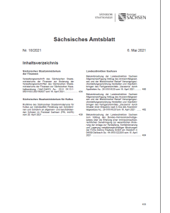 Sächsisches Amtsblatt Heft 18/2021