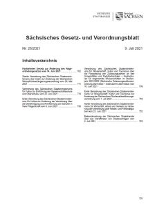 Sächsisches Gesetz- und Verordnungsblatt Heft 28/2021