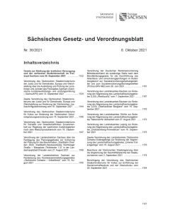 Sächsisches Gesetz- und Verordnungsblatt Heft 36/2021