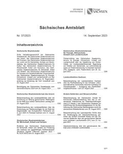 Sächsisches Amtsblatt Heft 37/2023