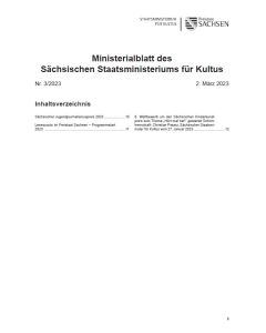 Ministerialblatt des Sächsischen Staatsministeriums für Kultus Heft 03/2023