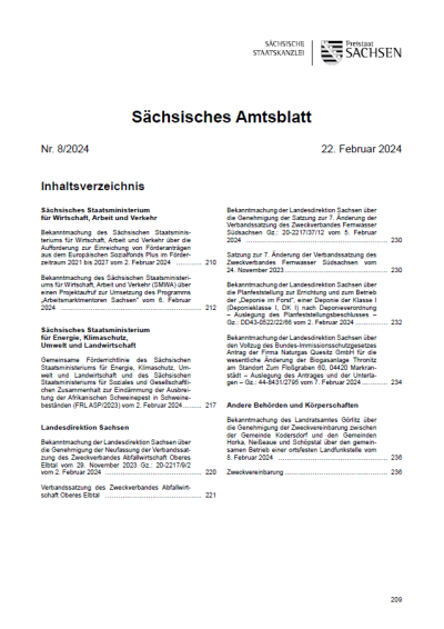 Sächsisches Amtsblatt Heft 08/2024