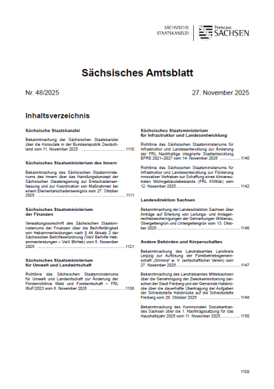 Sächsisches Amtsblatt Heft 48/2025