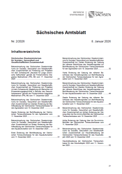 Sächsisches Amtsblatt Heft 02/2026