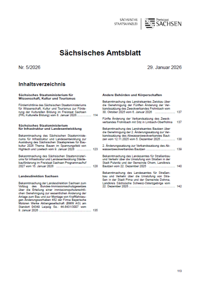Sächsisches Amtsblatt Heft 05/2026