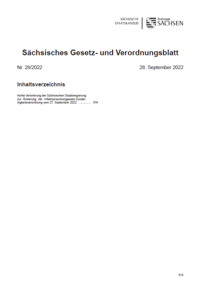 Sächsisches Gesetz- und Verordnungsblatt Heft 28/2022