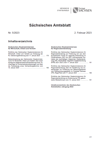Sächsisches Amtsblatt Heft 5/2023