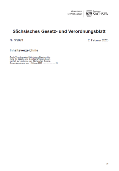 Sächsisches Gesetz- und Verordnungsblatt Heft 3/2023